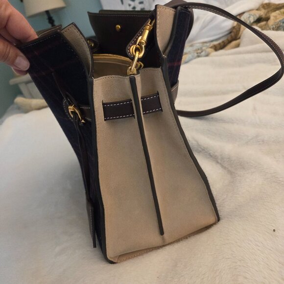 Tory Burch Lee Radziwill Double Envelope bag, navy and red tweed - Picture 2 of 9